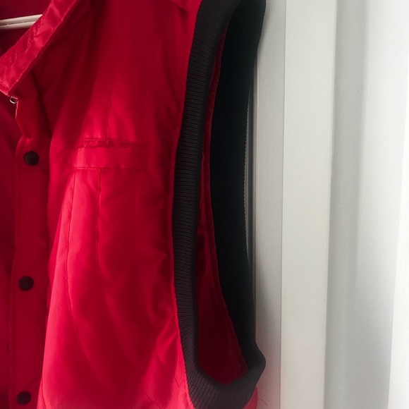 Men Red XL Zippered Vest XL Sleeveless - Picture 4 of 7